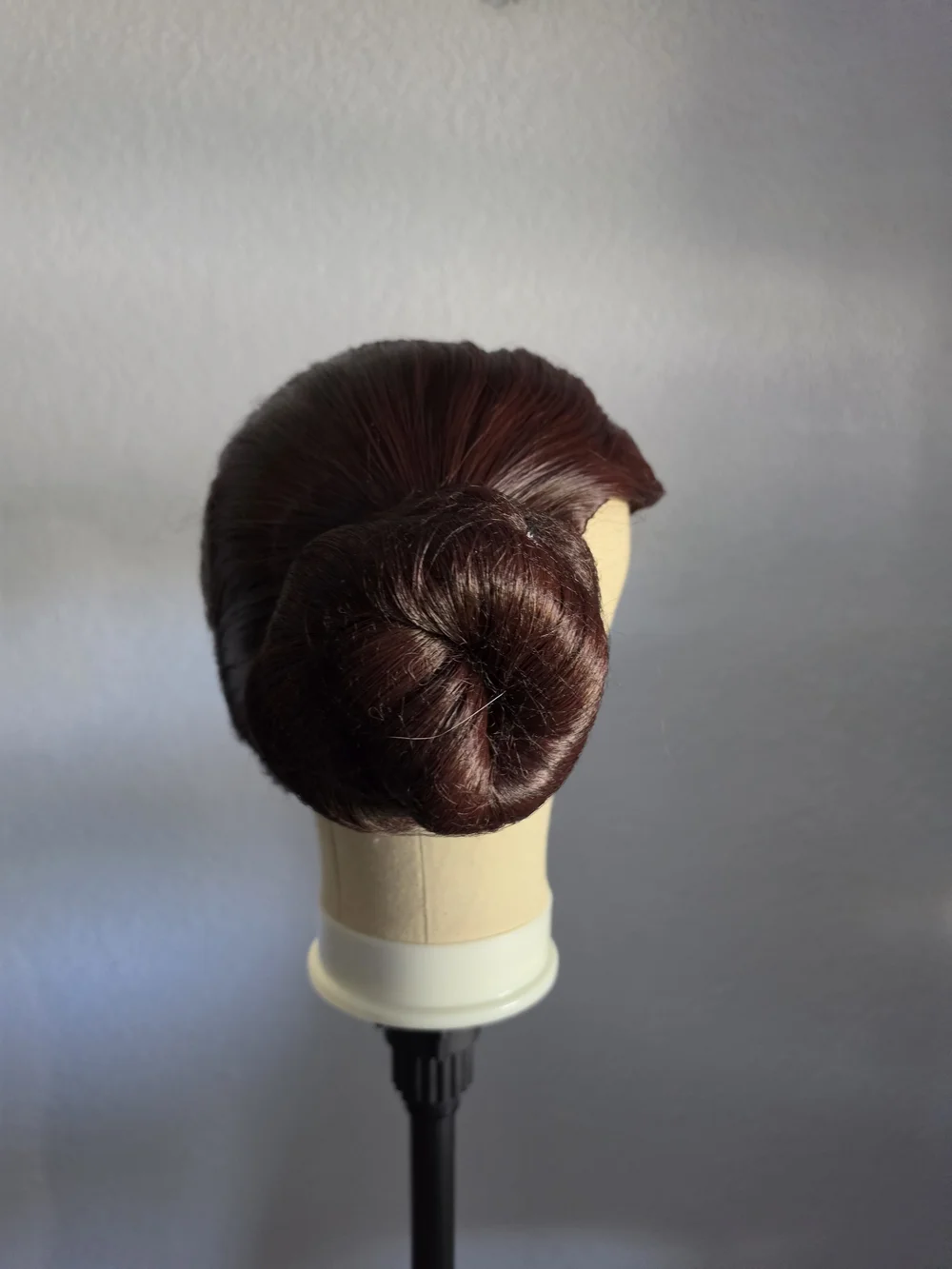 Women Short Dark Brown Wig with Two Buns Princess Cosplay Wig Heat Resistant